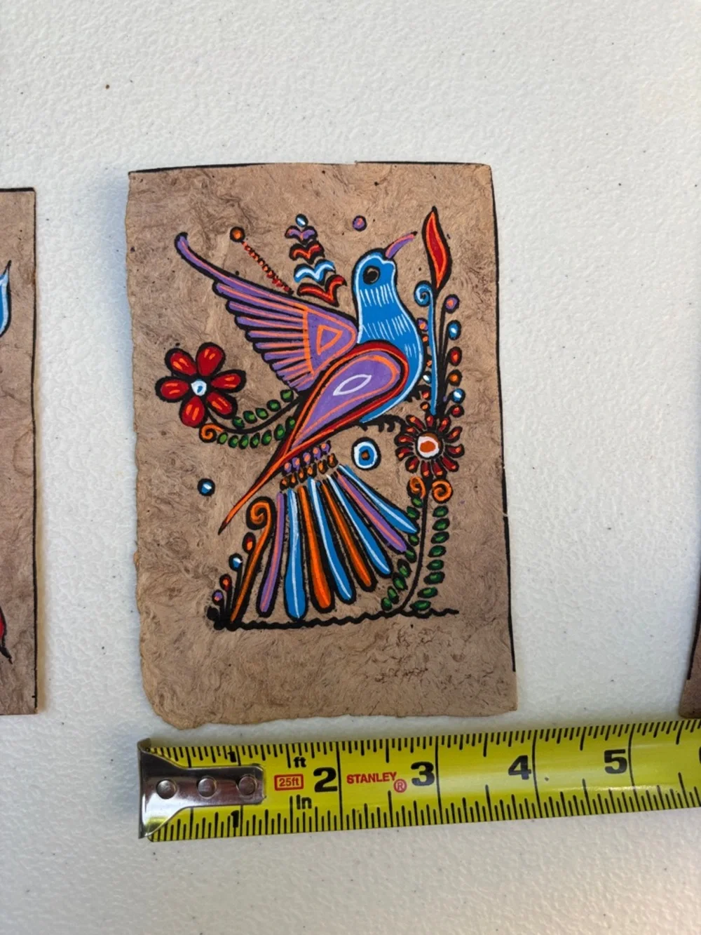 Hand-Painted Folk Art Animal Panels - Colorful Bird & Fox Motifs from Guatemala - Picture 11 of 11